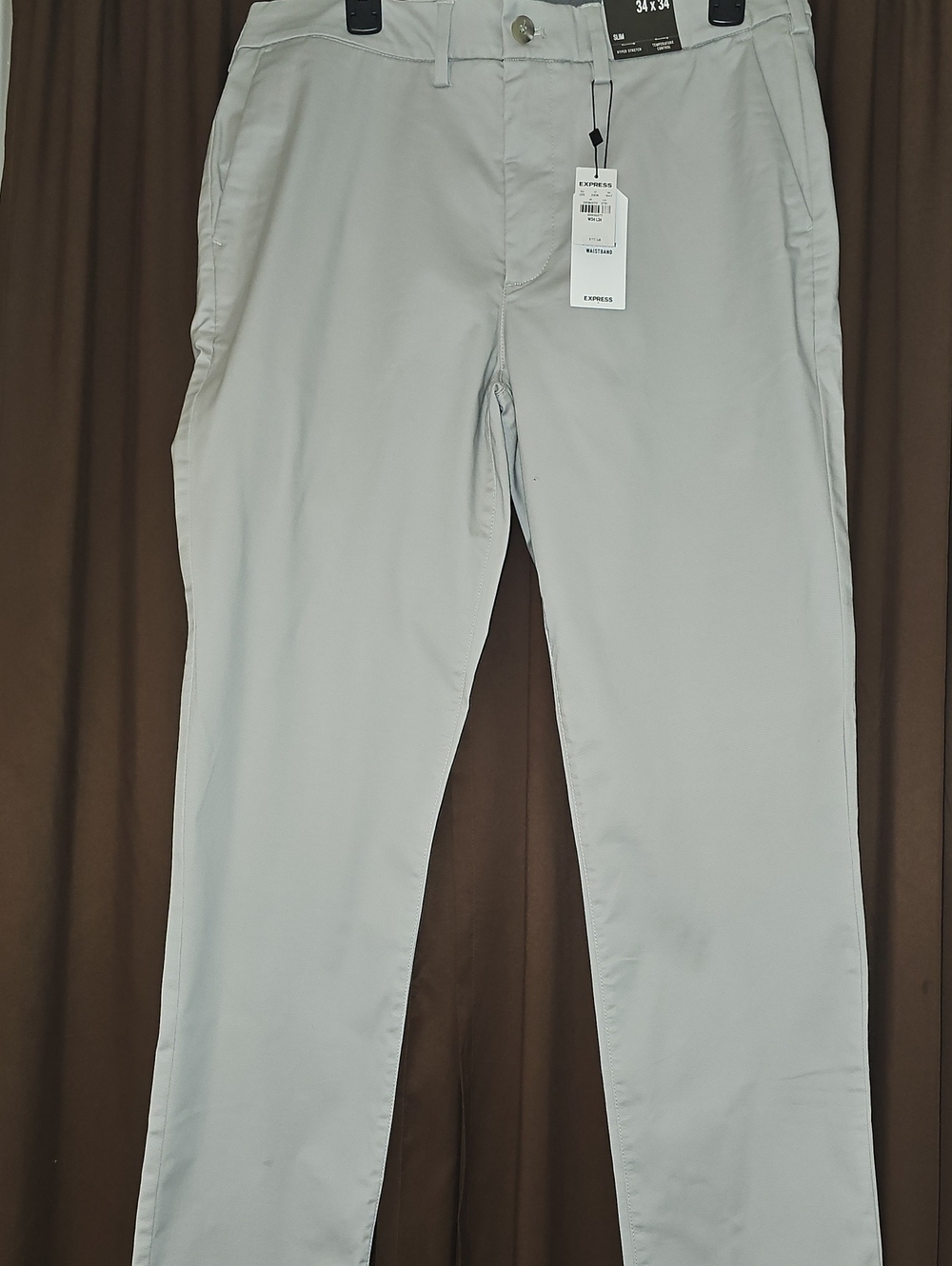 Express Men's Light Gray Chinos
